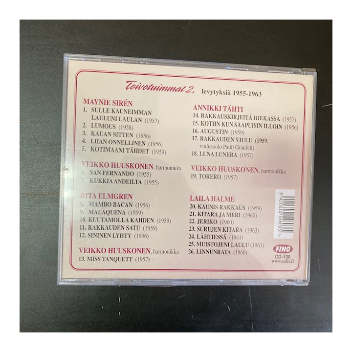 V/A - Toivotuimmat 2 (levytyksiä 1955-1963) CD (M-/M-)