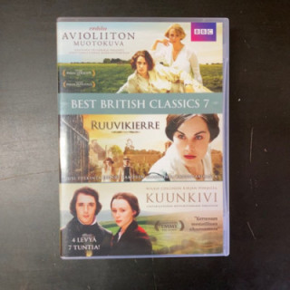 Best Of British Classics 7 (Erään avioliiton muotokuva / Ruuvikierre / Kuunkivi) 4DVD (VG+-M-/M-) -draama-